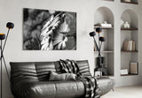 Black - White Flower Glass Wall Art.