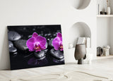 Orchid Glass Wall Art.