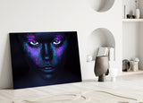 Woman Portrait Glass Wall Art.