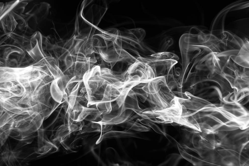 White Smoke Glass Wall Art