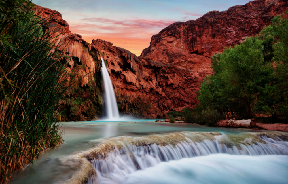 Waterfall Glass Wall Art