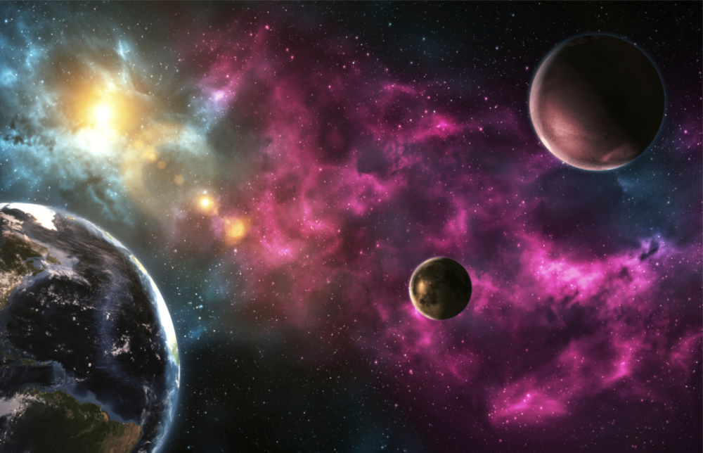 Space Glass Wall Art