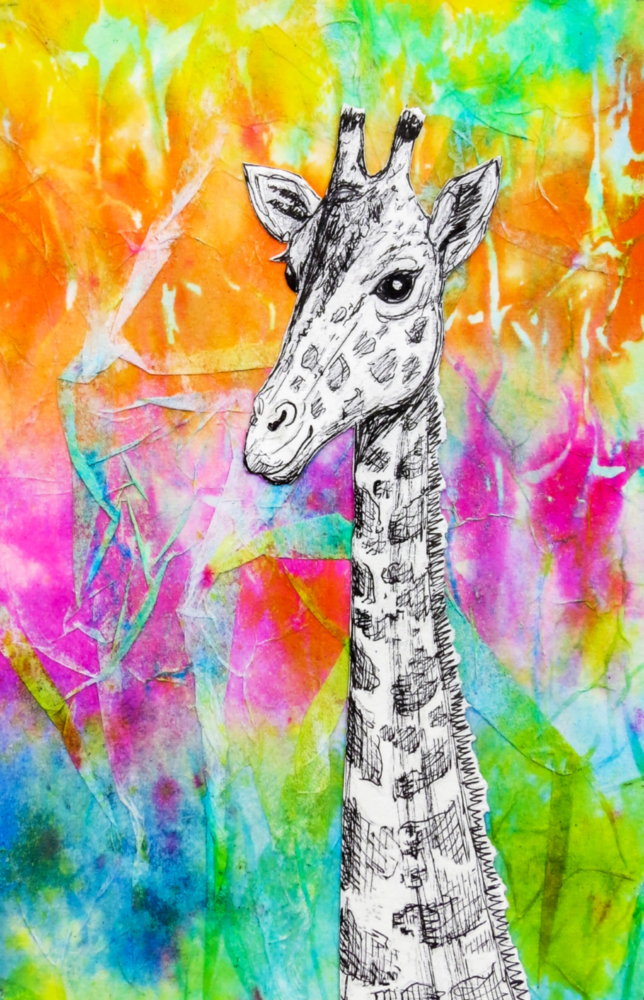 Giraffe Glass Wall Art
