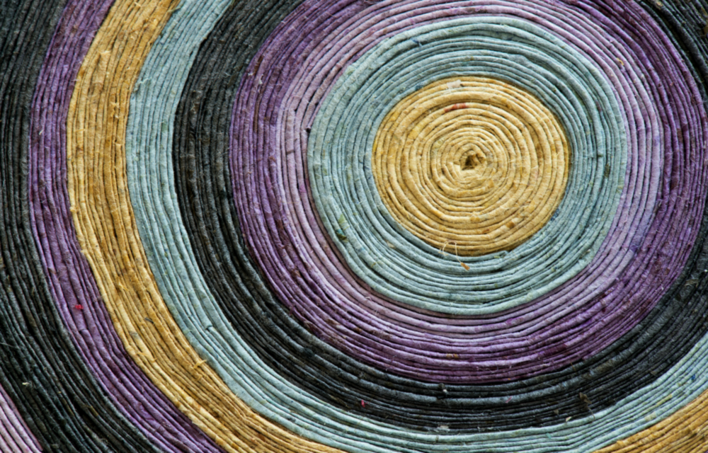 Colored Spiral Glass Wall Art