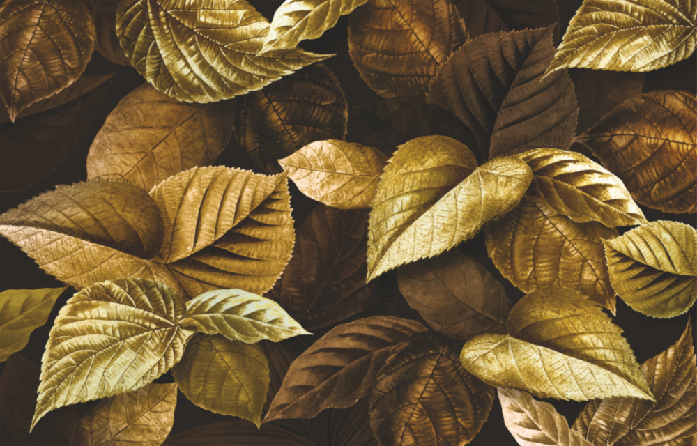 Yellow Leaf Glass Wall Art