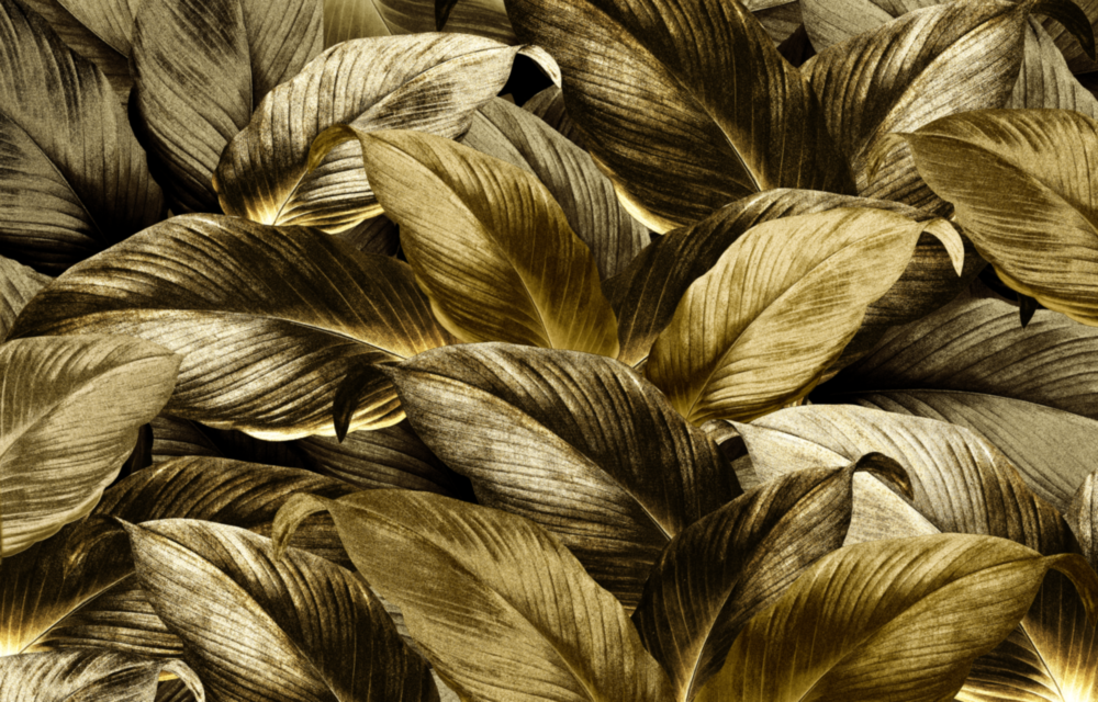 Yellow Leaf Glass Wall Art