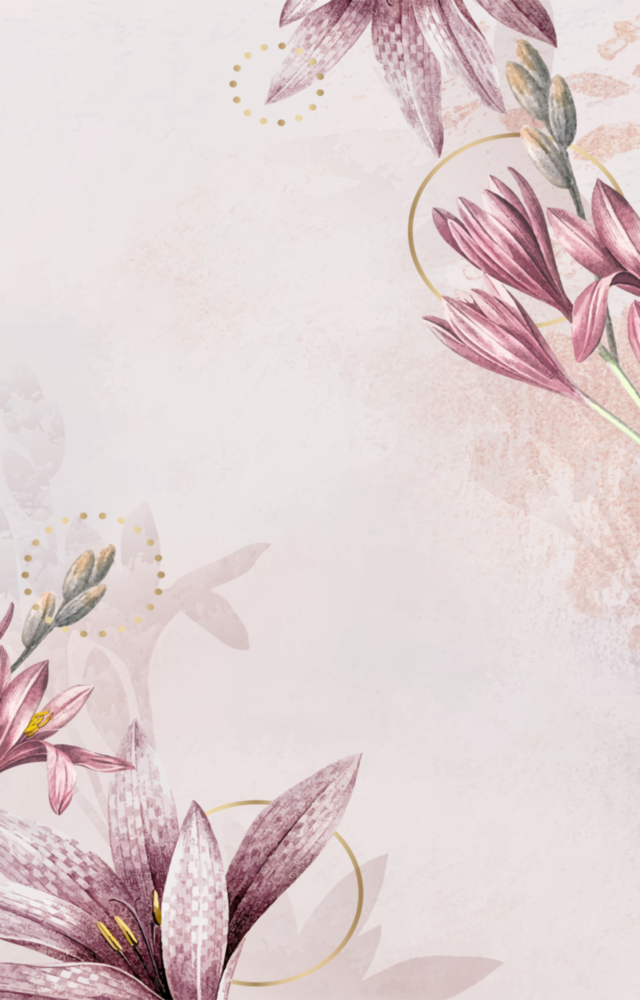 Pink Flower Pattern Glass Wall Art