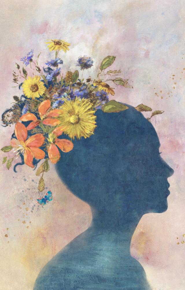 Woman Portrait Glass Wall Art