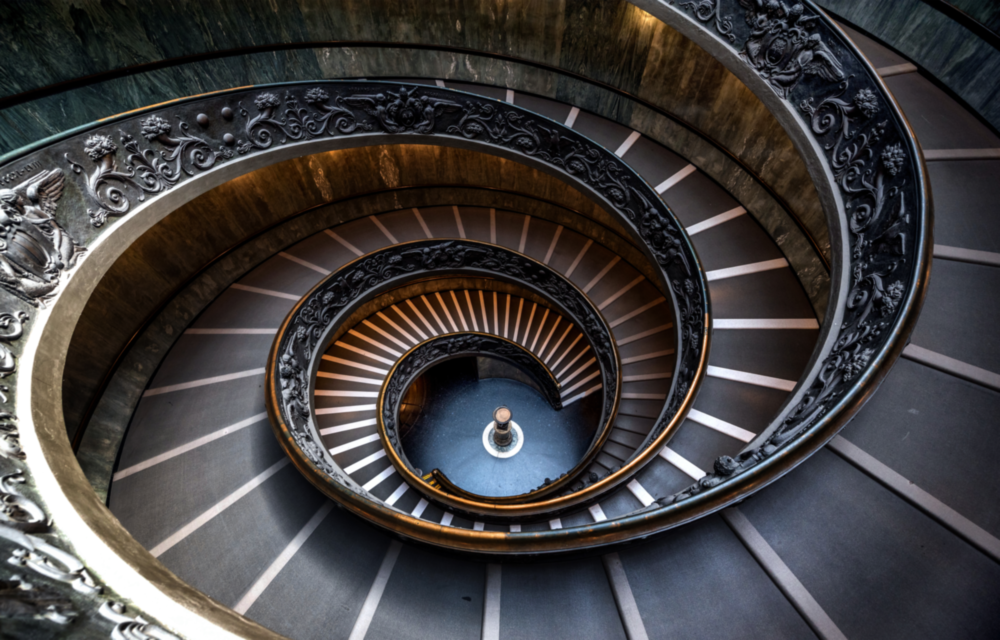 Spiral Glass Wall Art