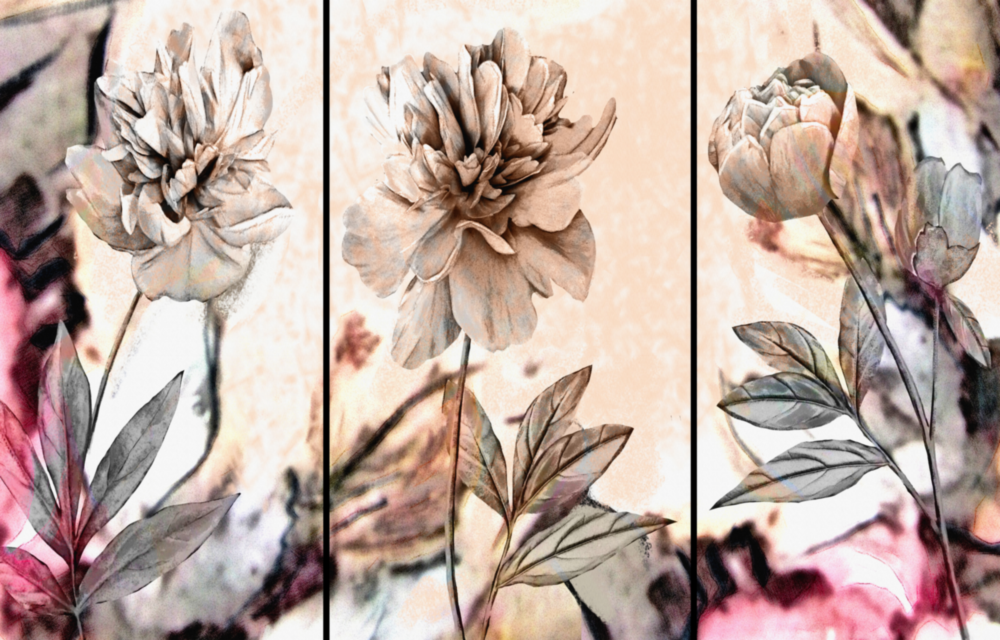Flowers Glass Wall Art