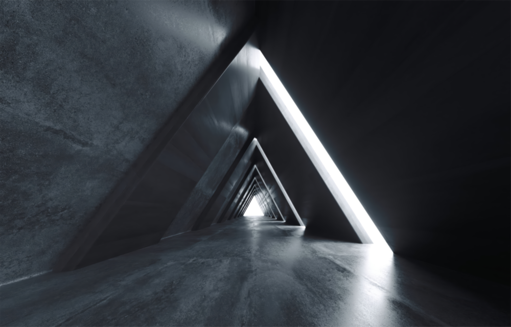 Geometric Structures Glass Wall Art