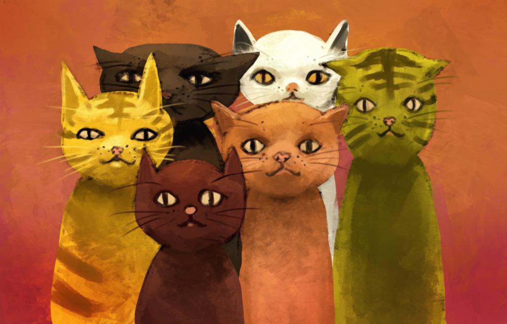 Cats Glass Wall Art