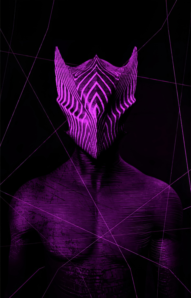 Darko Violet Glass Wall Art