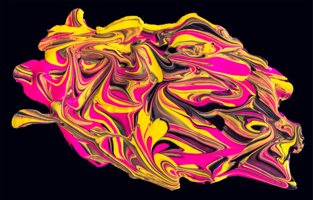 The Harmony of Yellow and Pink Glass Wall Art