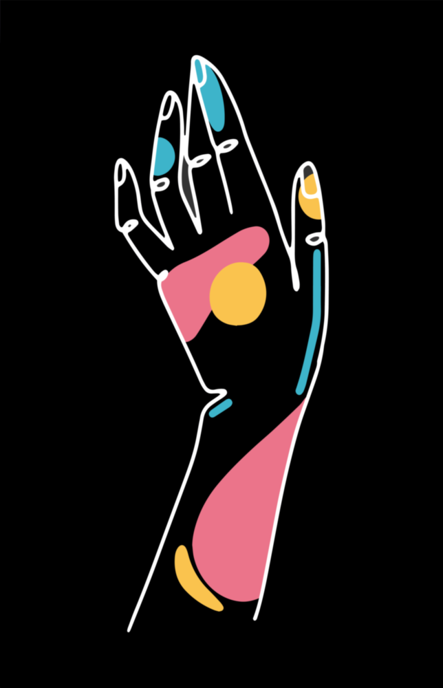 Abstract Colorful Hand Glass Wall Art