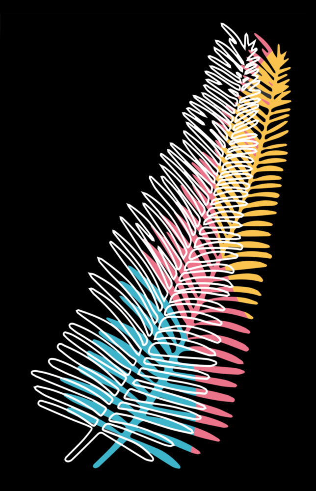 Colorful Fern Glass Wall Art
