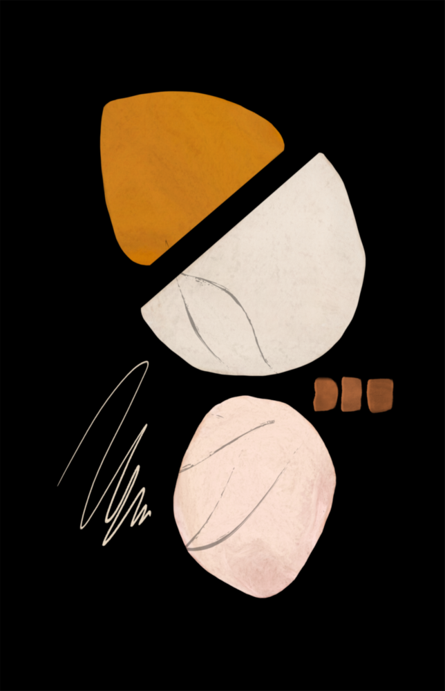 Abstract Acorn Glass Wall Art