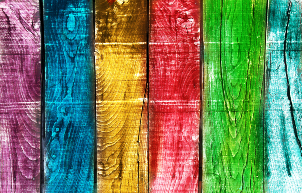 Colored Wood Glass Wall Art