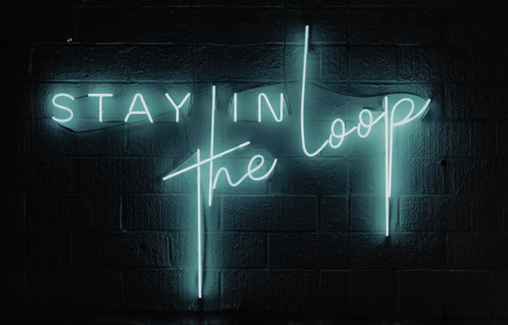“Stay in the Loop” Glass Wall Art