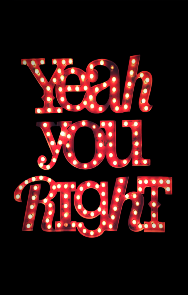 “Yeah you right” Glass Wall Art