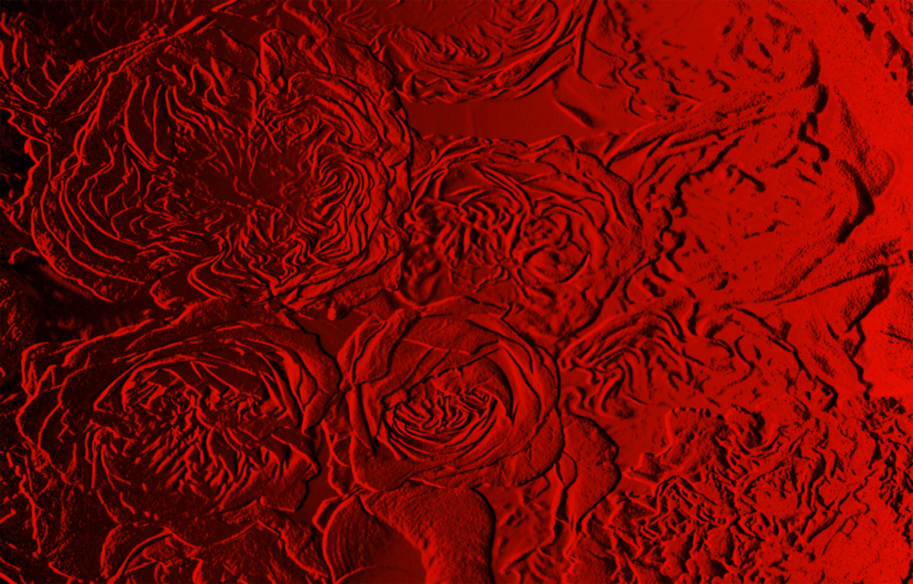 Rose Patterned Glass Wall Art