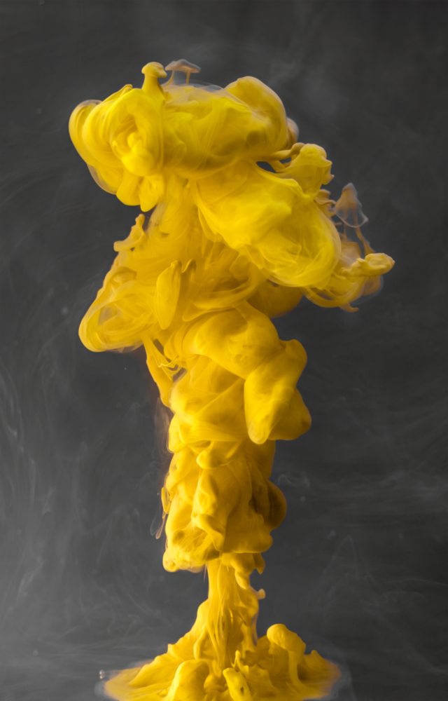 Yellow Smoke Glass Wall Art