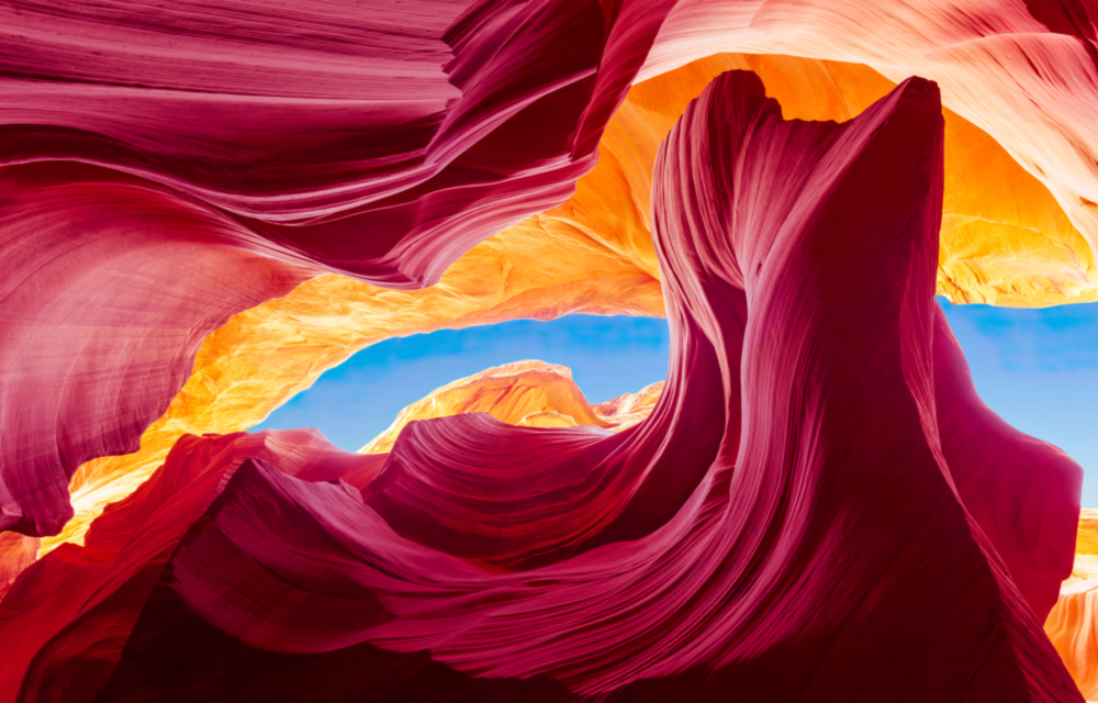 Red Valley Glass Wall Art