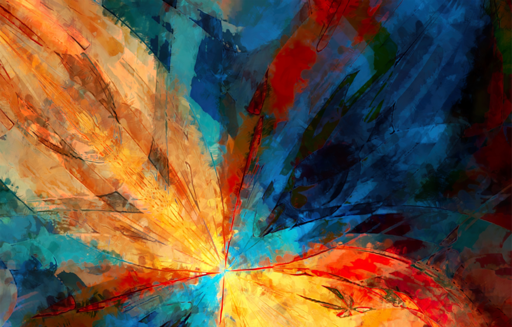 Fractal Flower Glass Wall Art