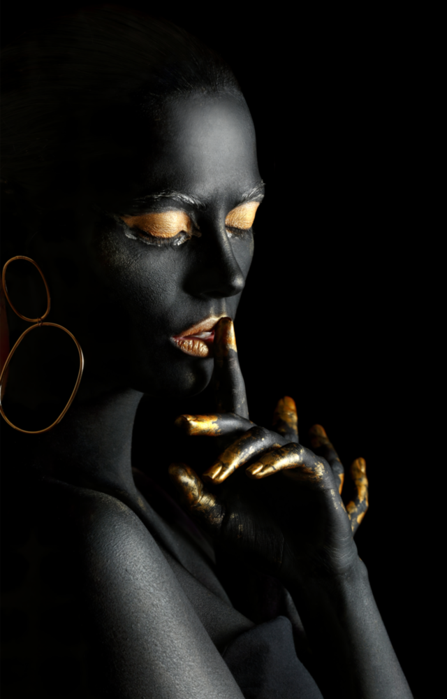 Silent Woman Glass Wall Art