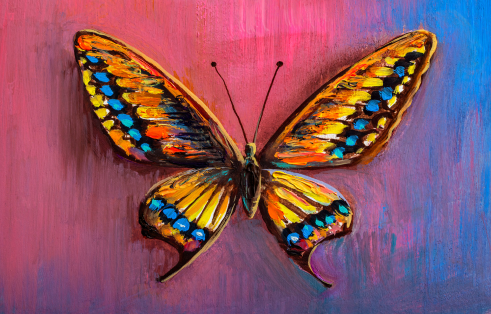 Butterfly Glass Wall Art