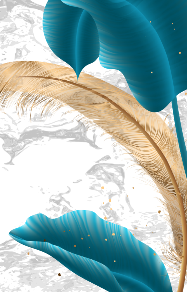 Turquoise Leaves Glass Wall Art