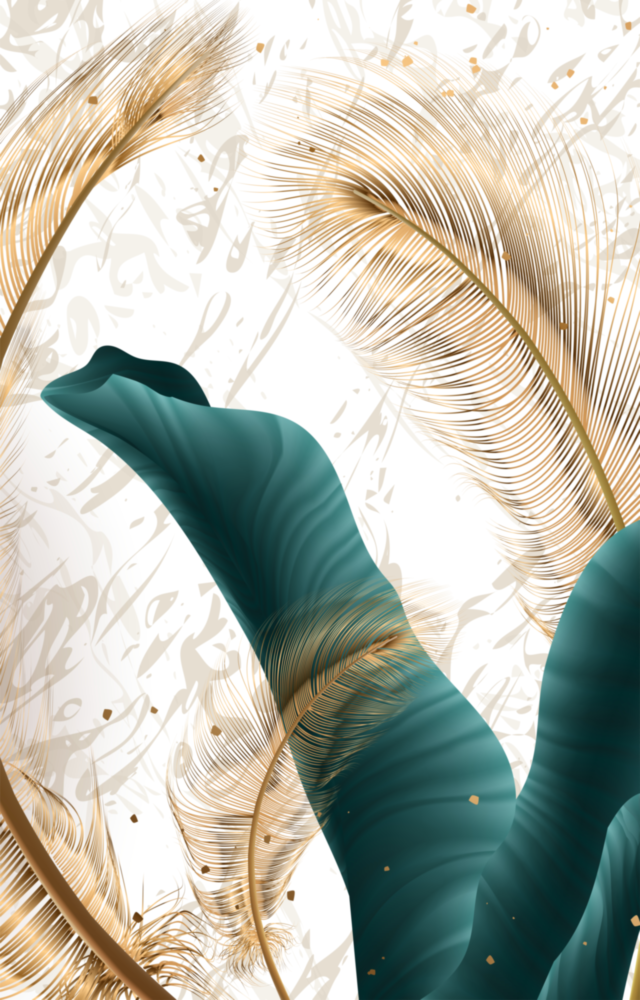 Green Leaves Glass Wall Art
