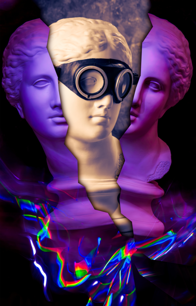 Modern Sculpture Glass Wall Art