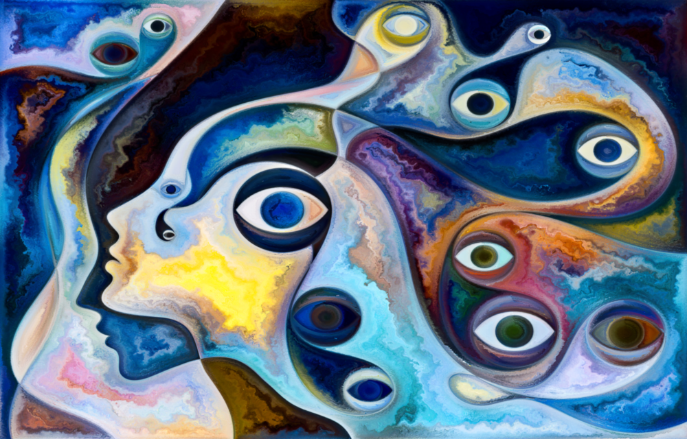 Abstract Glass Wall Art