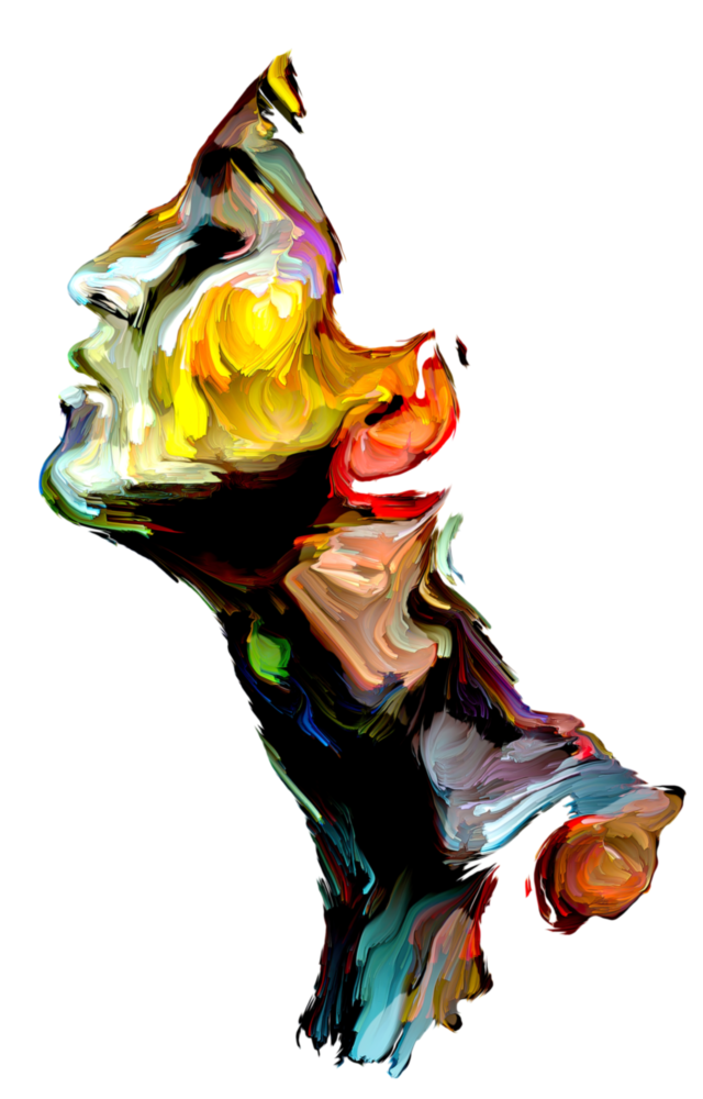 Abstract Portrait Glass Wall Art