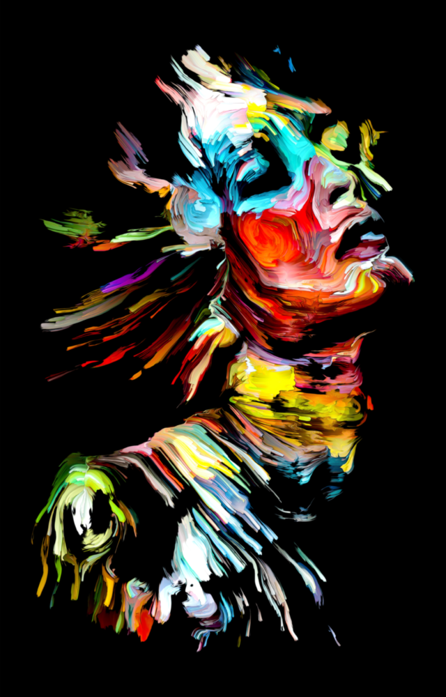 Abstract Portrait Glass Wall Art