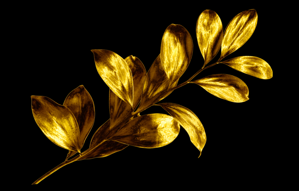 Yellow Leaves Glass Wall Art