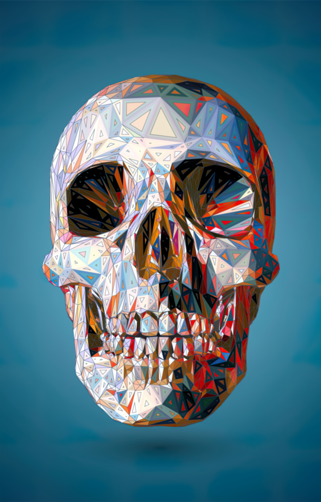 Skull Glass Wall Art