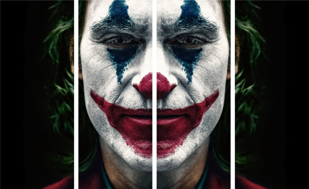 Joker 4 Pieces Mega Glass Wall Art (150x92 cm)