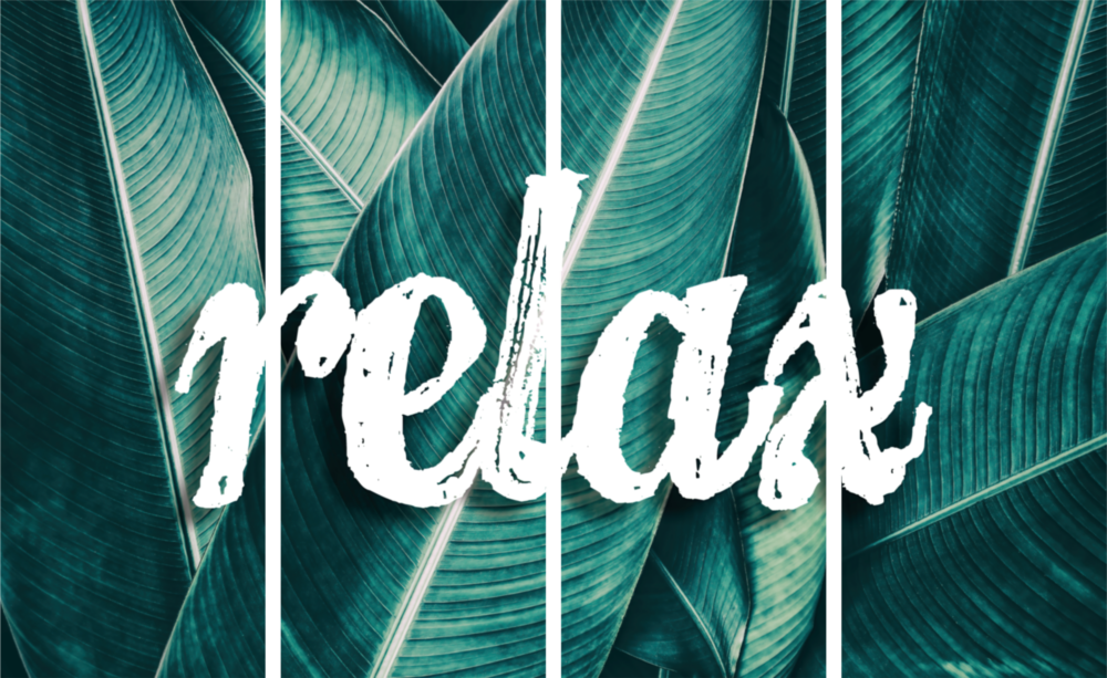Relax 4 Pieces Mega Glass Wall Art (150x92 cm)