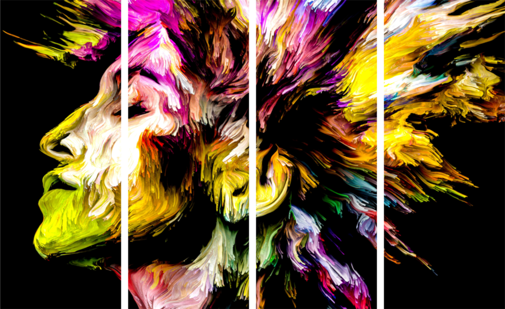 Feel the Music 4 Pieces Mega Glass Wall Art (150x92 cm)