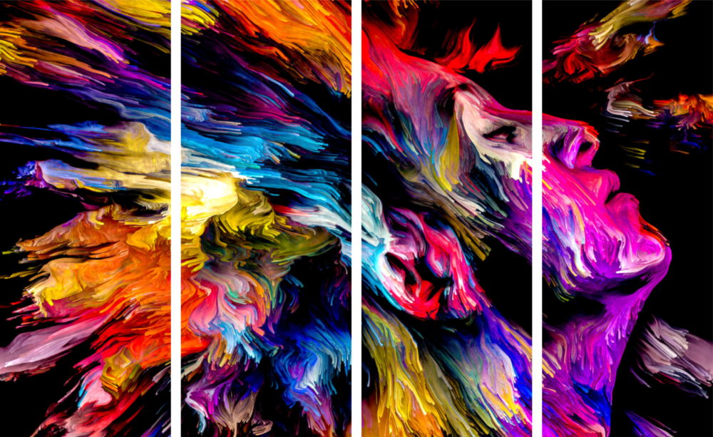 Feel the Music 4 Pieces Mega Glass Wall Art (150x92 cm)