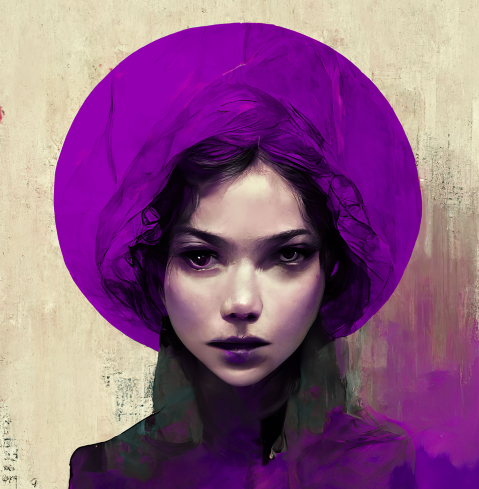 Purple Hat Glass Wall Art  || Designer Collection
