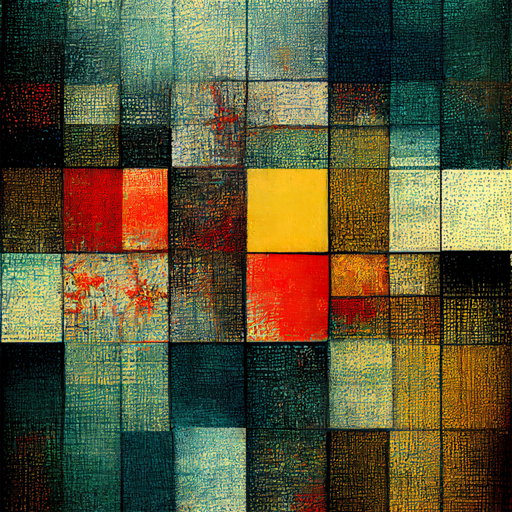 Blocks Glass Wall Art  || Designers Collection