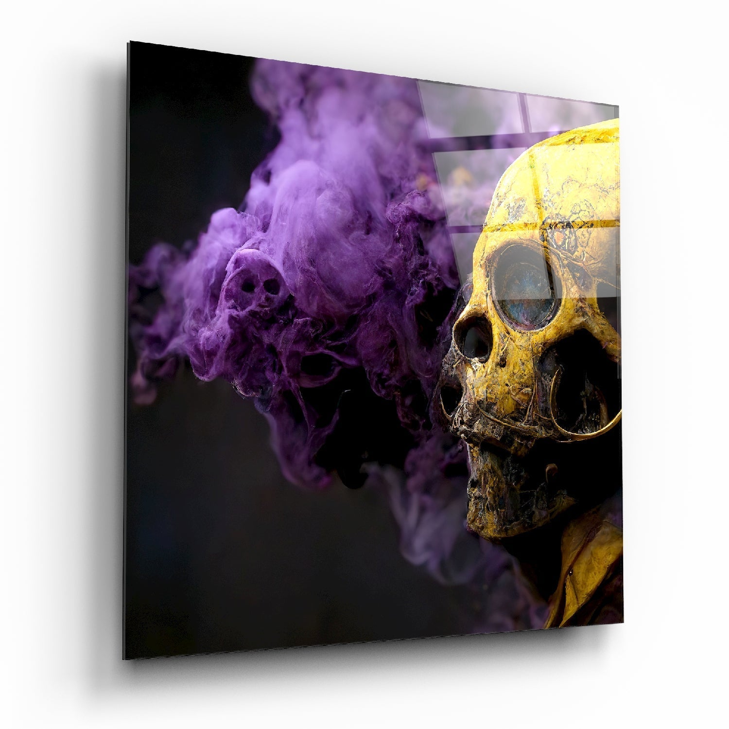 Smoky Skull Glass Wall Art  || Designer Collection | Insigne Art Design