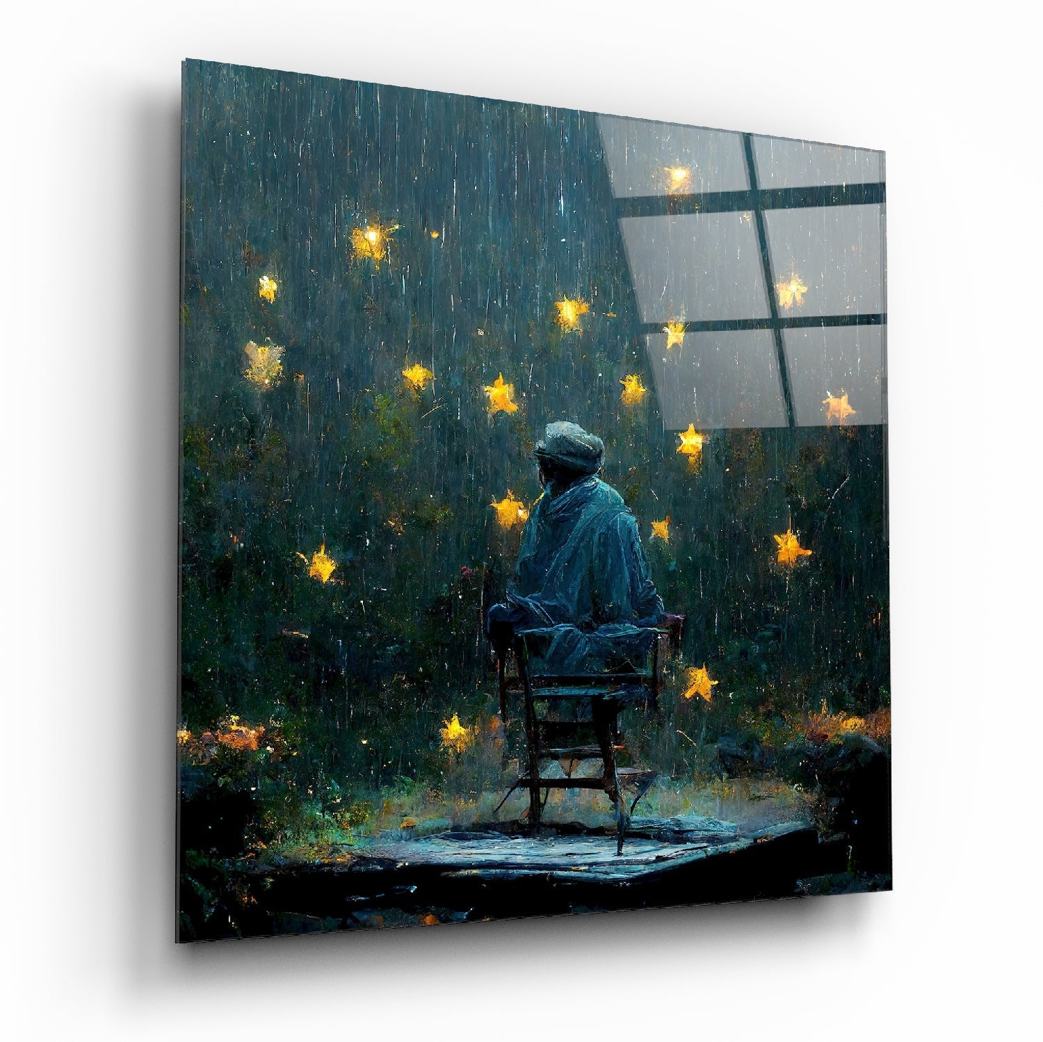 Raining Stars Glass Wall Art  || Designer Collection | Insigne Art Design