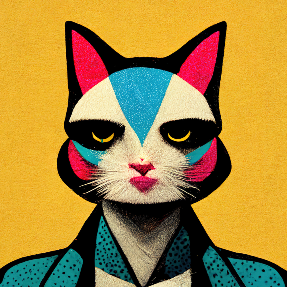 Ms. Cat Glass Wall Art  || Designer Collection