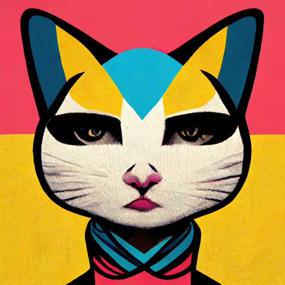 Ms. Cat Glass Wall Art  || Designer Collection