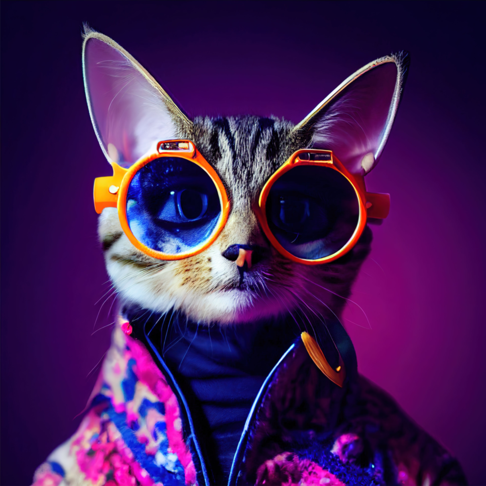 Curious Cat Glass Wall Art  || Designers Collection