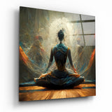 Meditation Glass Wall Art  || Designer Collection | Insigne Art Design